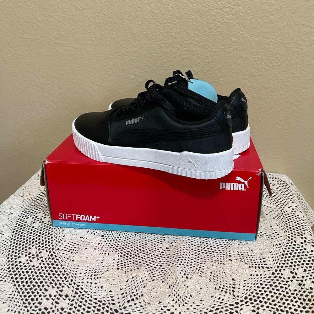 PUMA Women’s Black and White Sneakers. Brand New.
